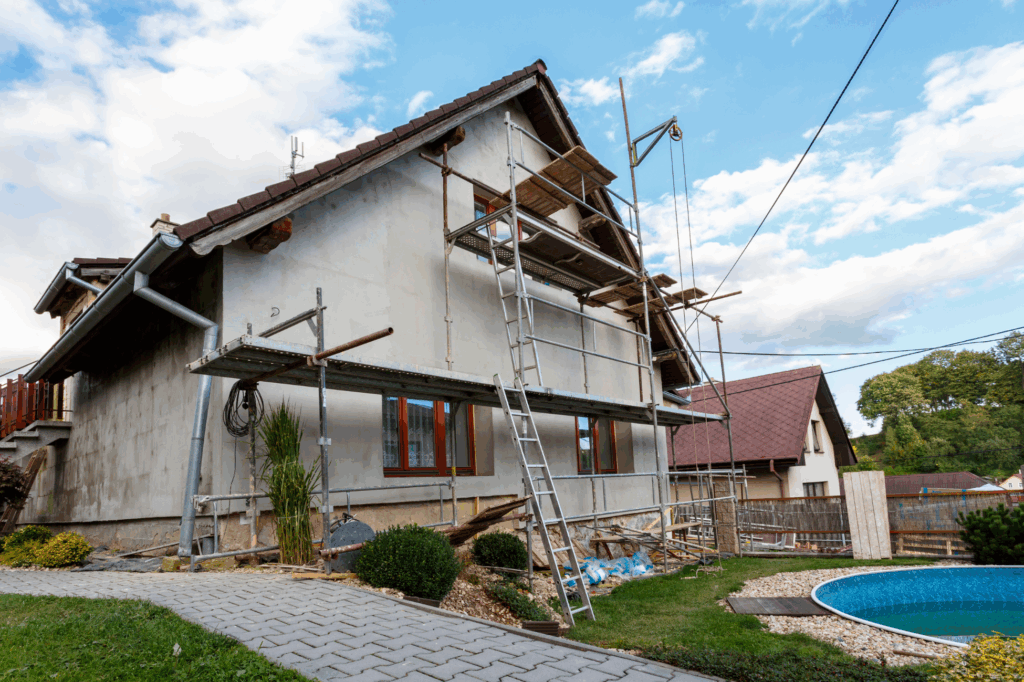 the house is in renovation